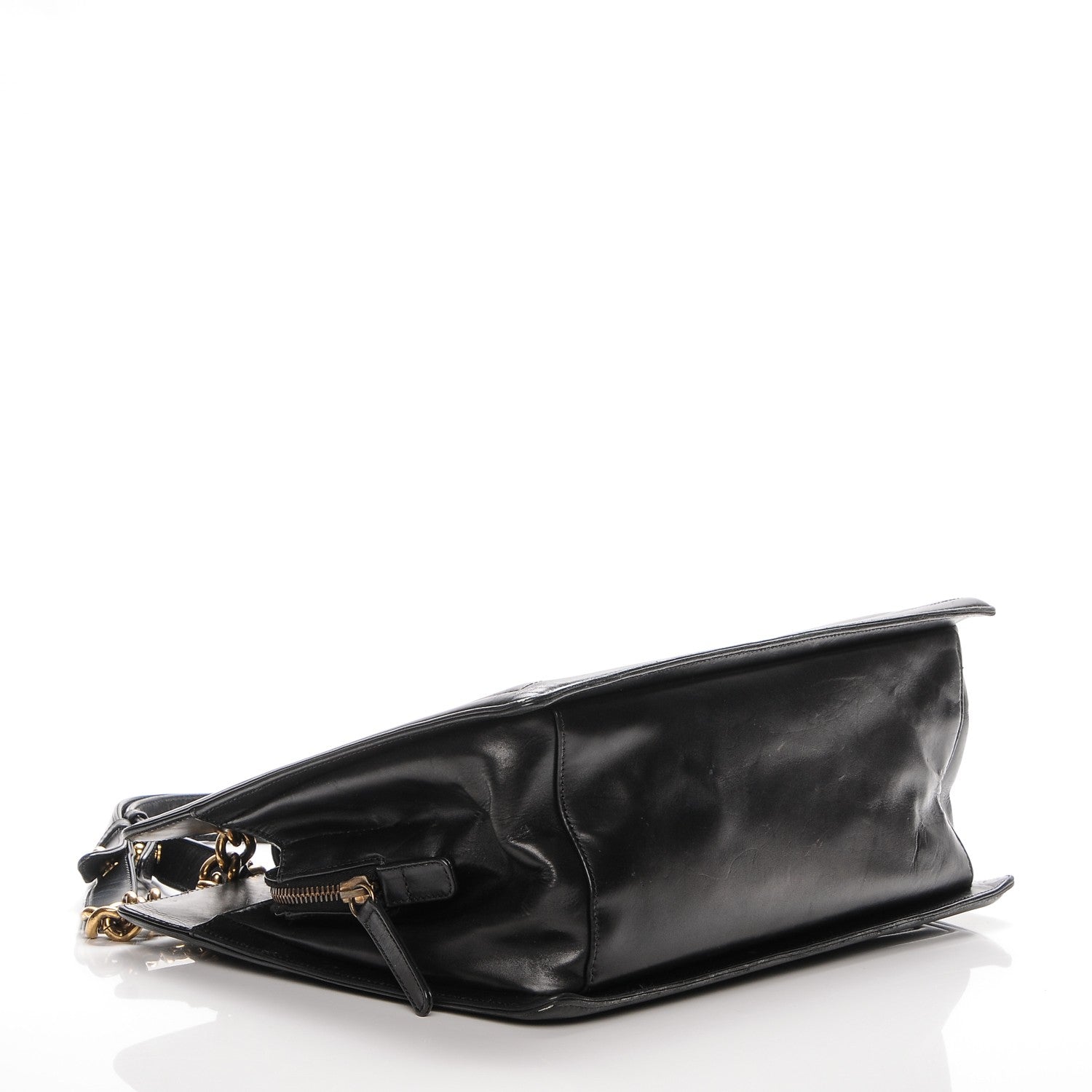 Chanel Glazed Calfskin Boy Tote Black 4 of 10