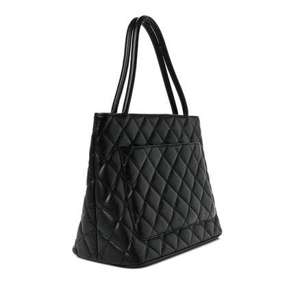 Chanel Caviar Quilted Medallion Tote Black 3 of 10