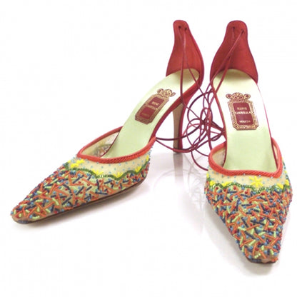 FASHIONPHILE RENECAOVILLASatinBeadedHeels39 1 of 7