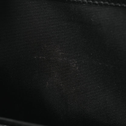 Saint Laurent Grain De Poudre Matelasse Chevron Monogram Envelope Clutch Black 9 of 10