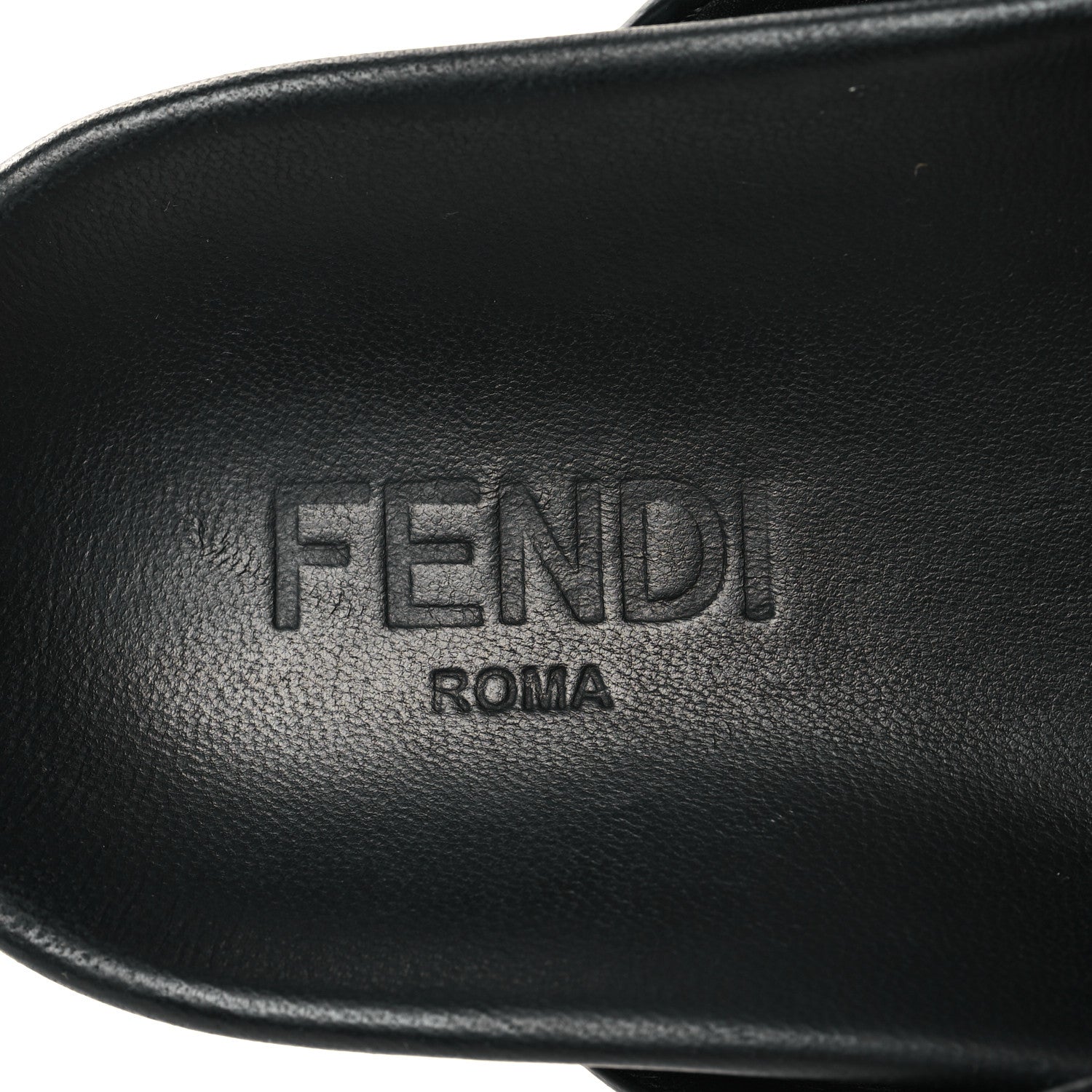 Fendi Calfskin FF Mens Slide Sandals 9 Black 8 of 8