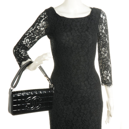 Chanel Patent Chocolate Bar Quilted CC Flap Black 2 of 6