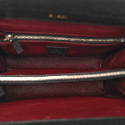 Gucci Grainy Calfskin Small Zumi Top Handle Bag Black 5 of 14