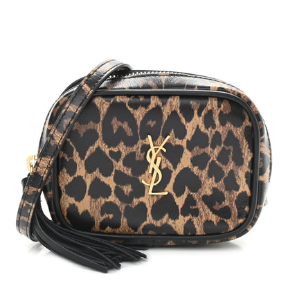 Saint Laurent Calfskin Heart Leopard Print Monogram Baby Lou Camera Bag Toffee 1 of 9