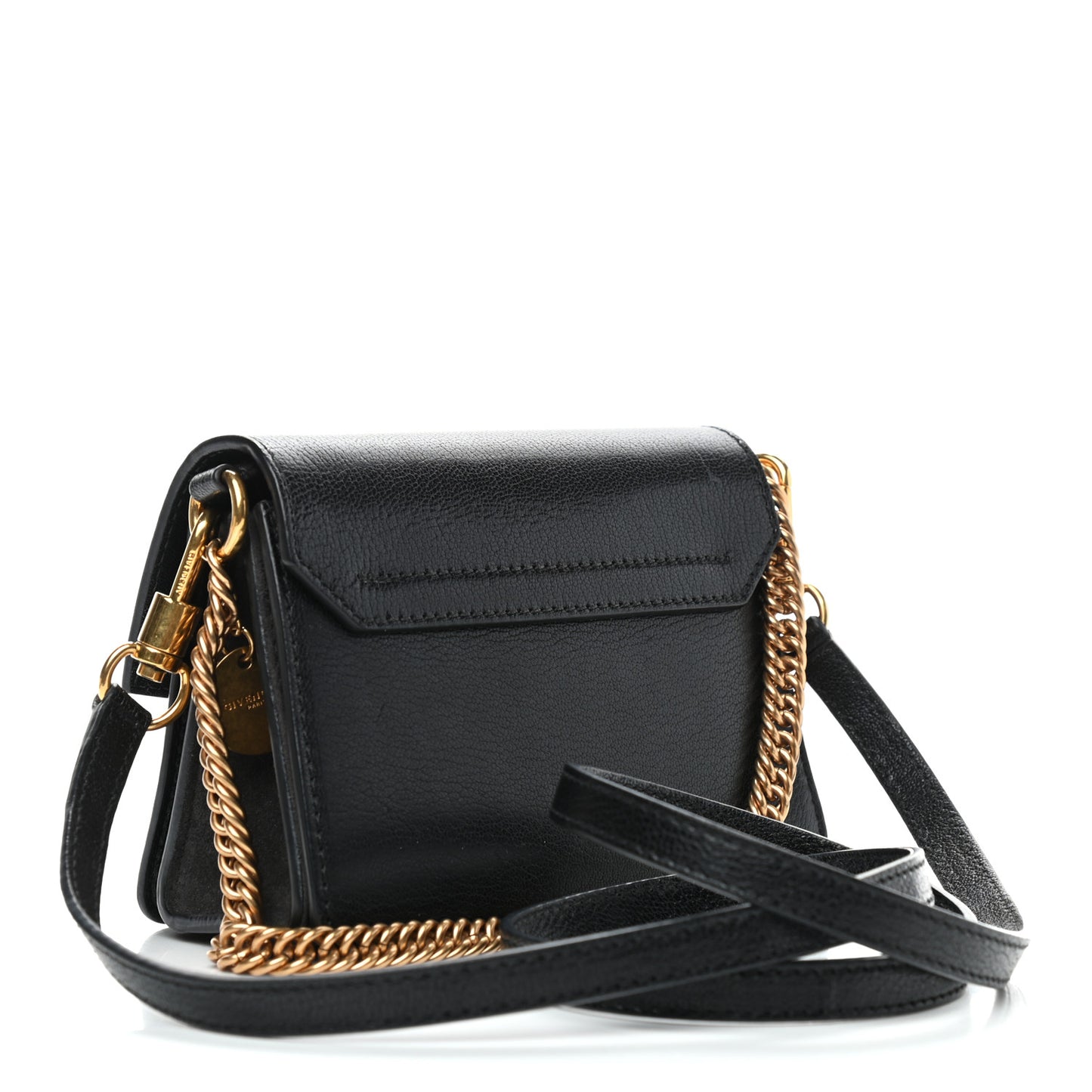 Goatskin Suede Mini GV3 Shoulder Bag Black
