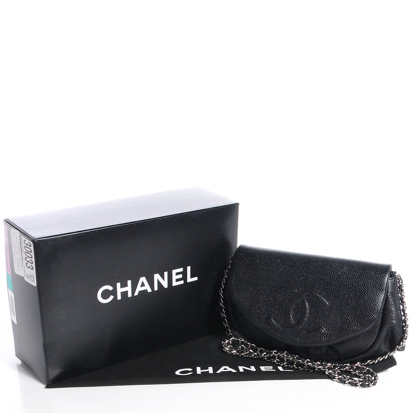 Caviar Half Moon Wallet On Chain WOC Black