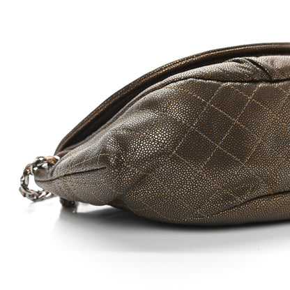 Chanel Metallic Caviar Half Moon Large Flap Bronze 9 of 10