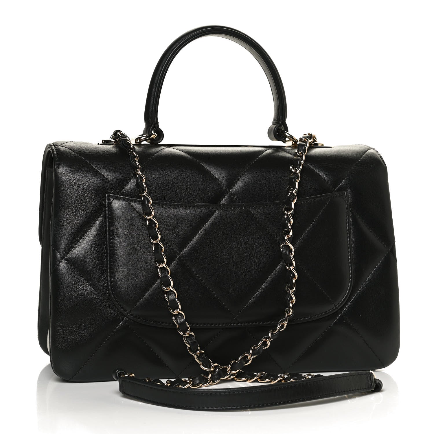 Chanel Lambskin Quilted Medium Trendy CC Flap Dual Handle Bag Black 3 of 10