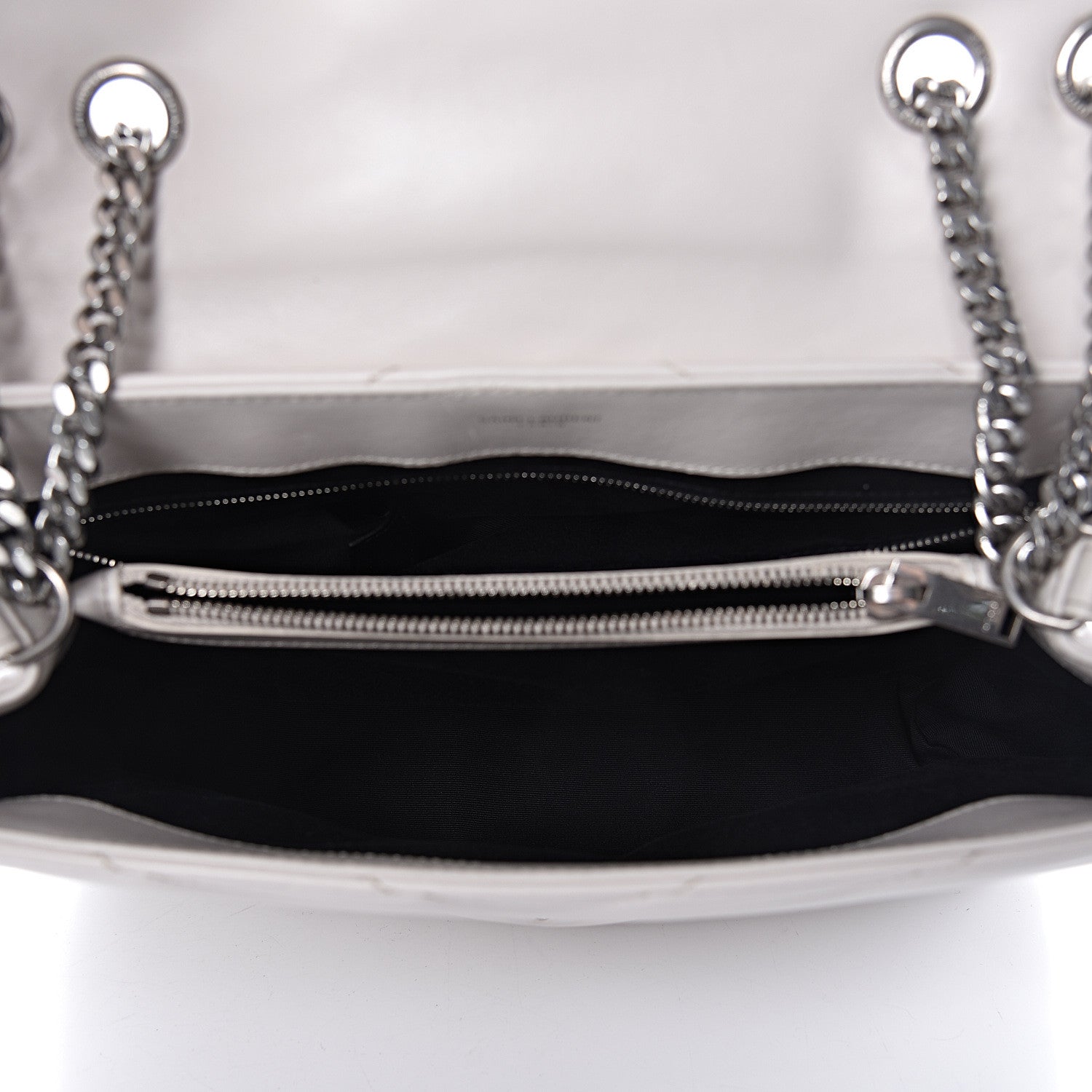 Saint Laurent Calfskin Y Quilted Monogram Medium Loulou Chain Satchel Ivory 5 of 11