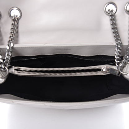Saint Laurent Calfskin Y Quilted Monogram Medium Loulou Chain Satchel Ivory 5 of 11