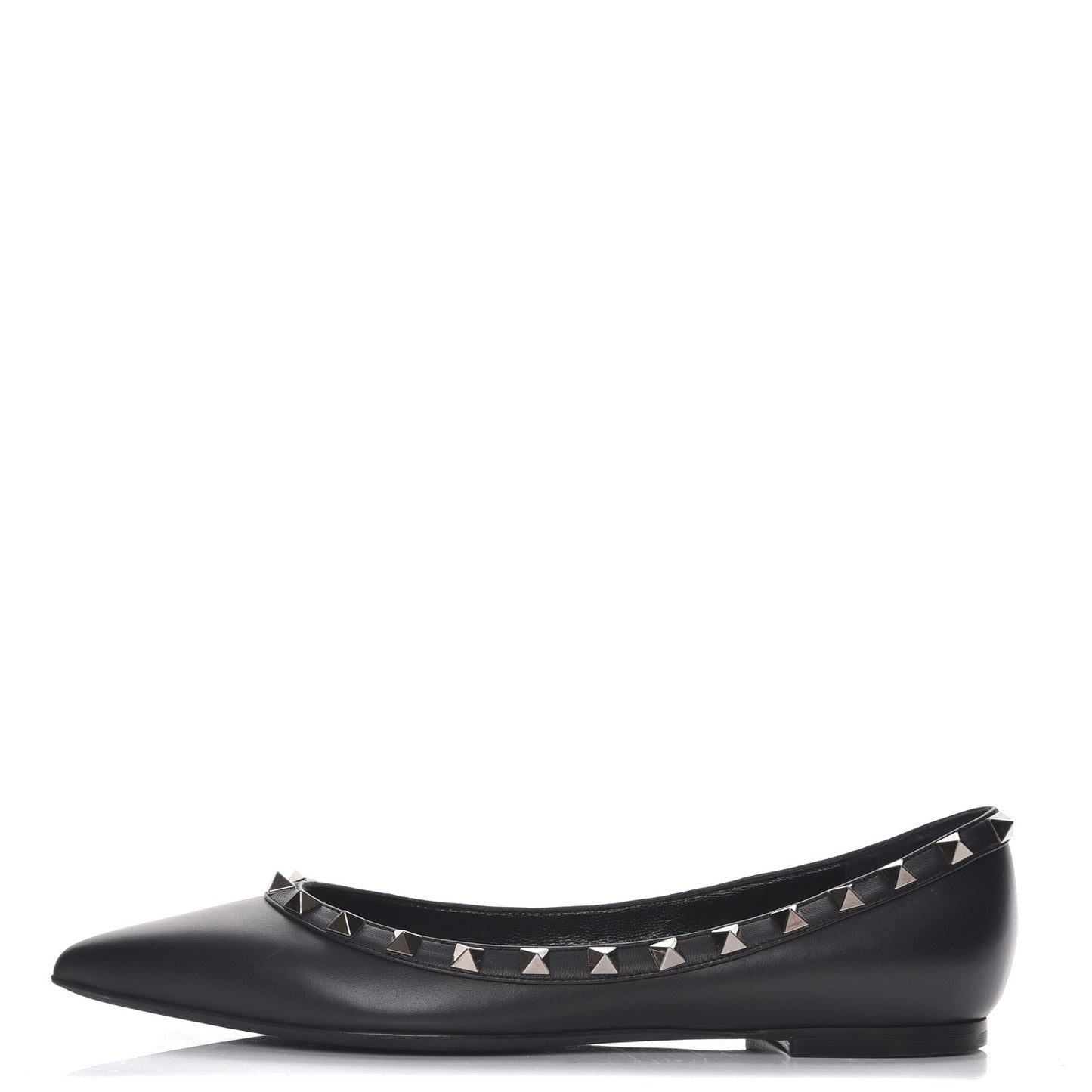 Nappa Rockstud Ballerina Flats 37 Black