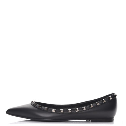 Valentino Garavani Nappa Rockstud Ballerina Flats 37 Black 1 of 8