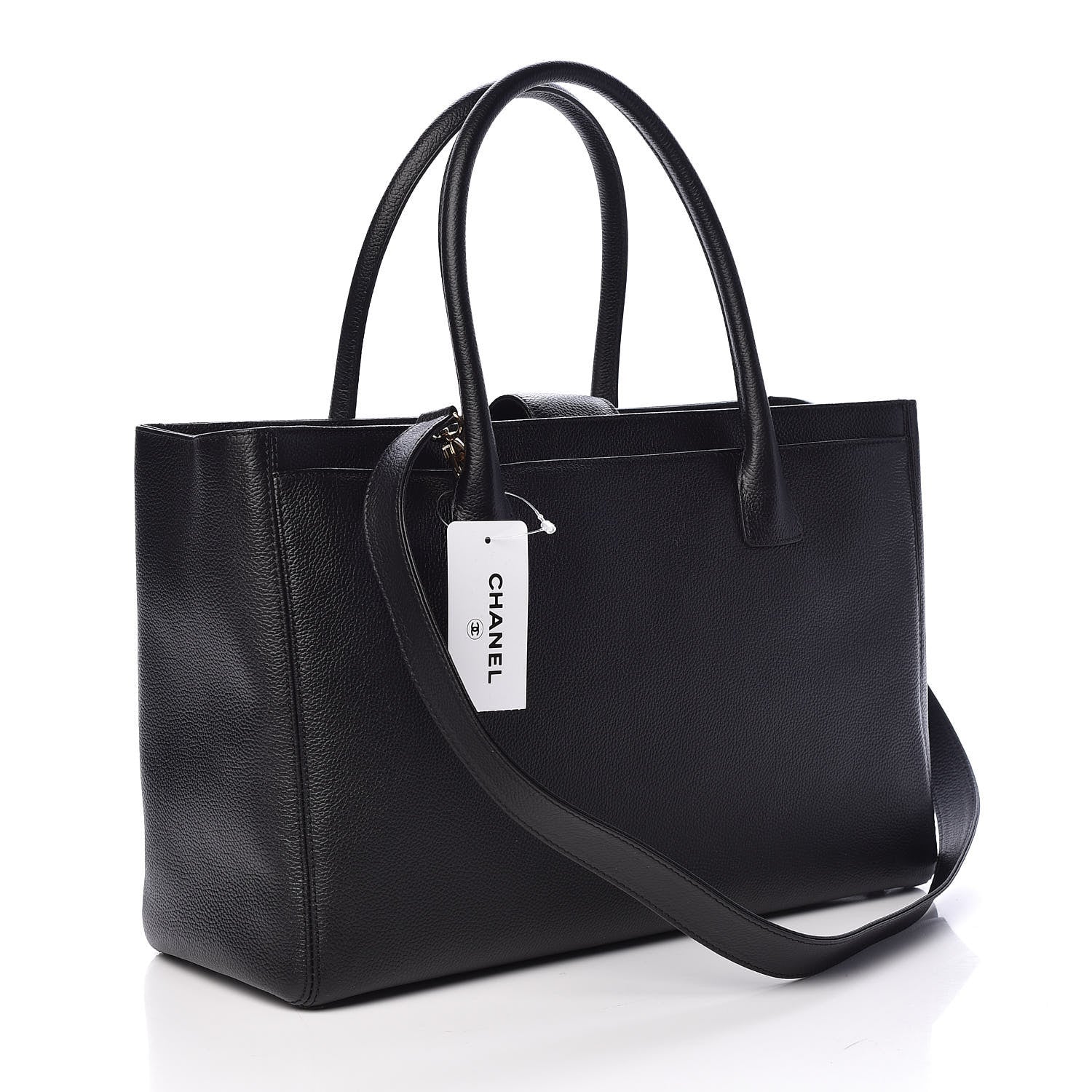 Chanel Calfskin Cerf Executive Shopper Tote Black 3 of 12