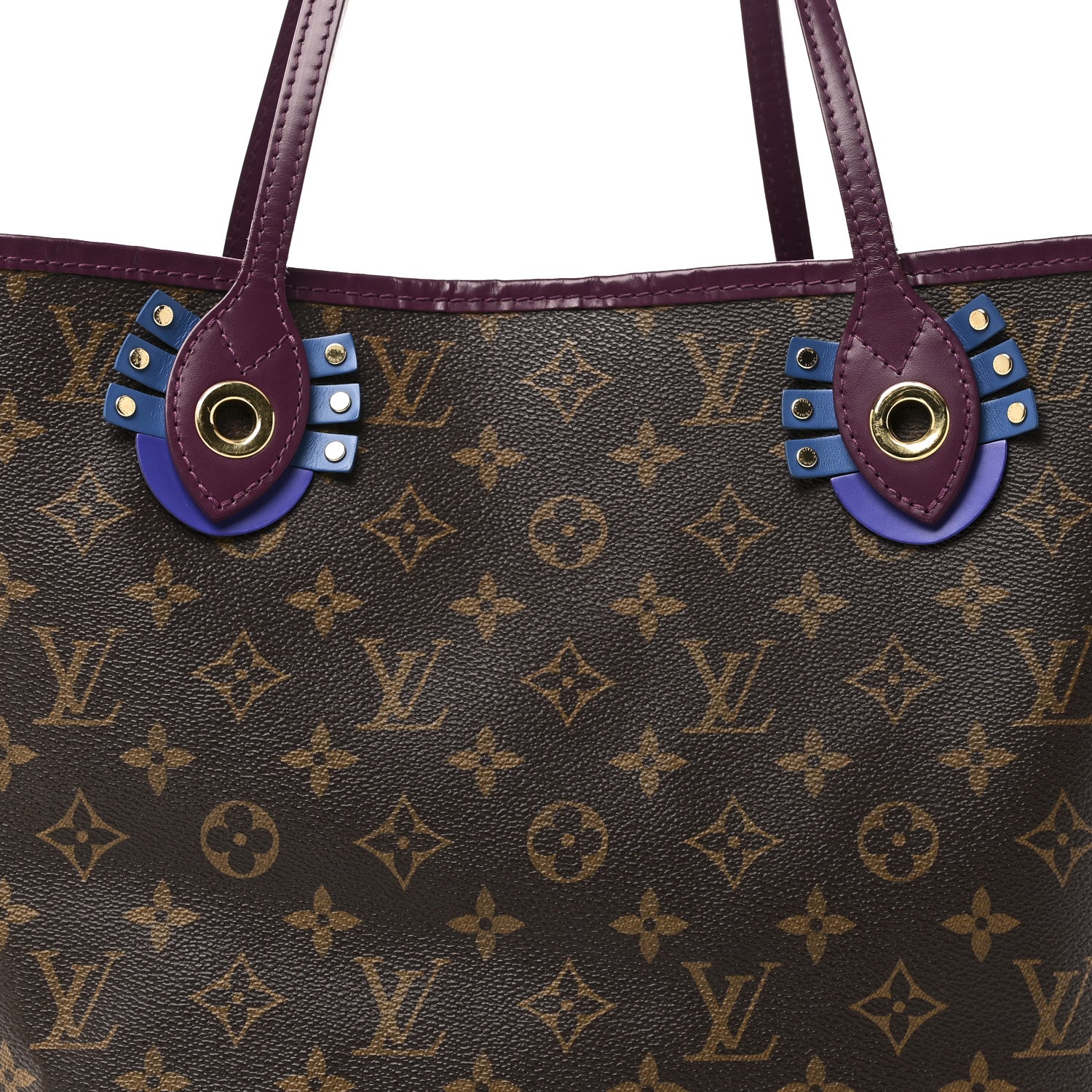 Louis Vuitton Monogram Totem Neverfull MM Magenta 7 of 9