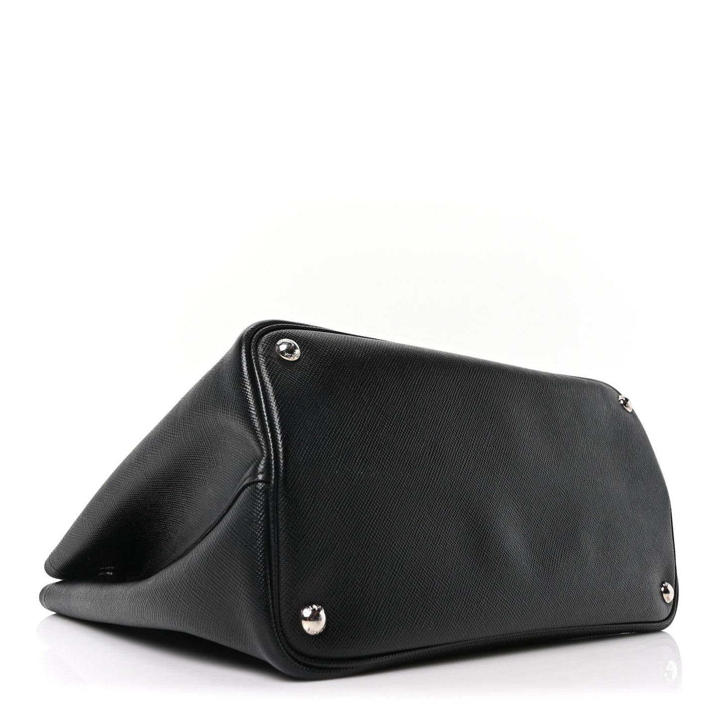 Saffiano Cuir Medium Double Handle Tote Black