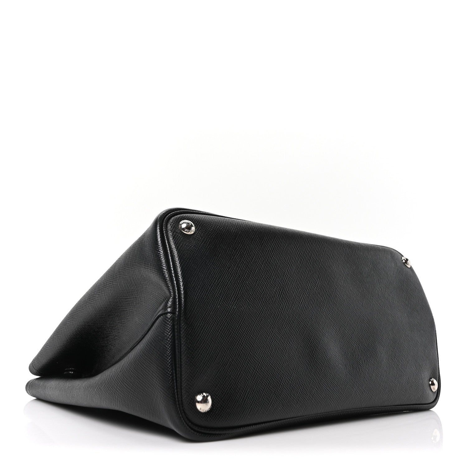 Prada Saffiano Cuir Medium Double Handle Tote Black 4 of 9