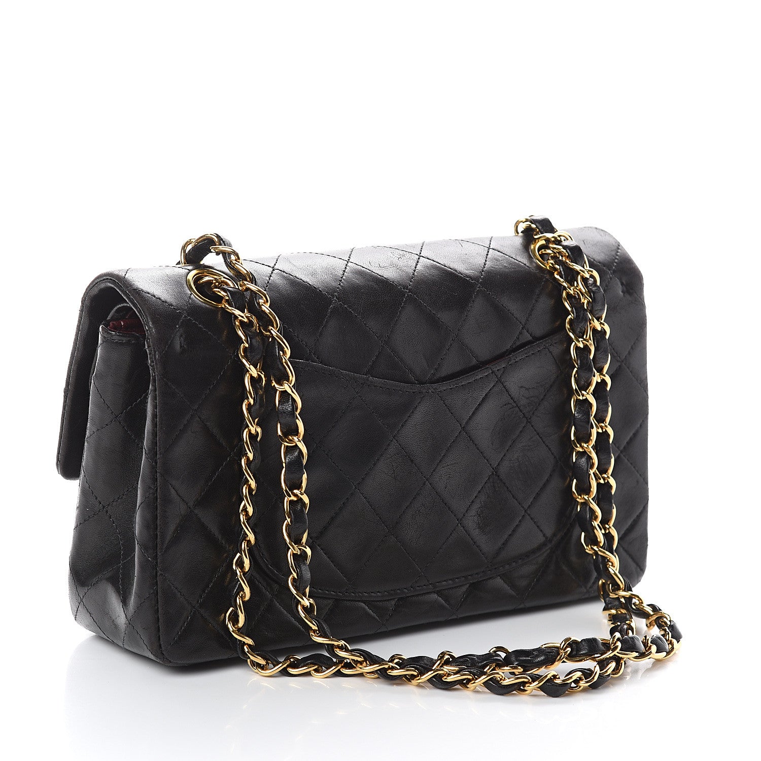 Chanel Lambskin Quilted Small Double Flap Black 2 of 9