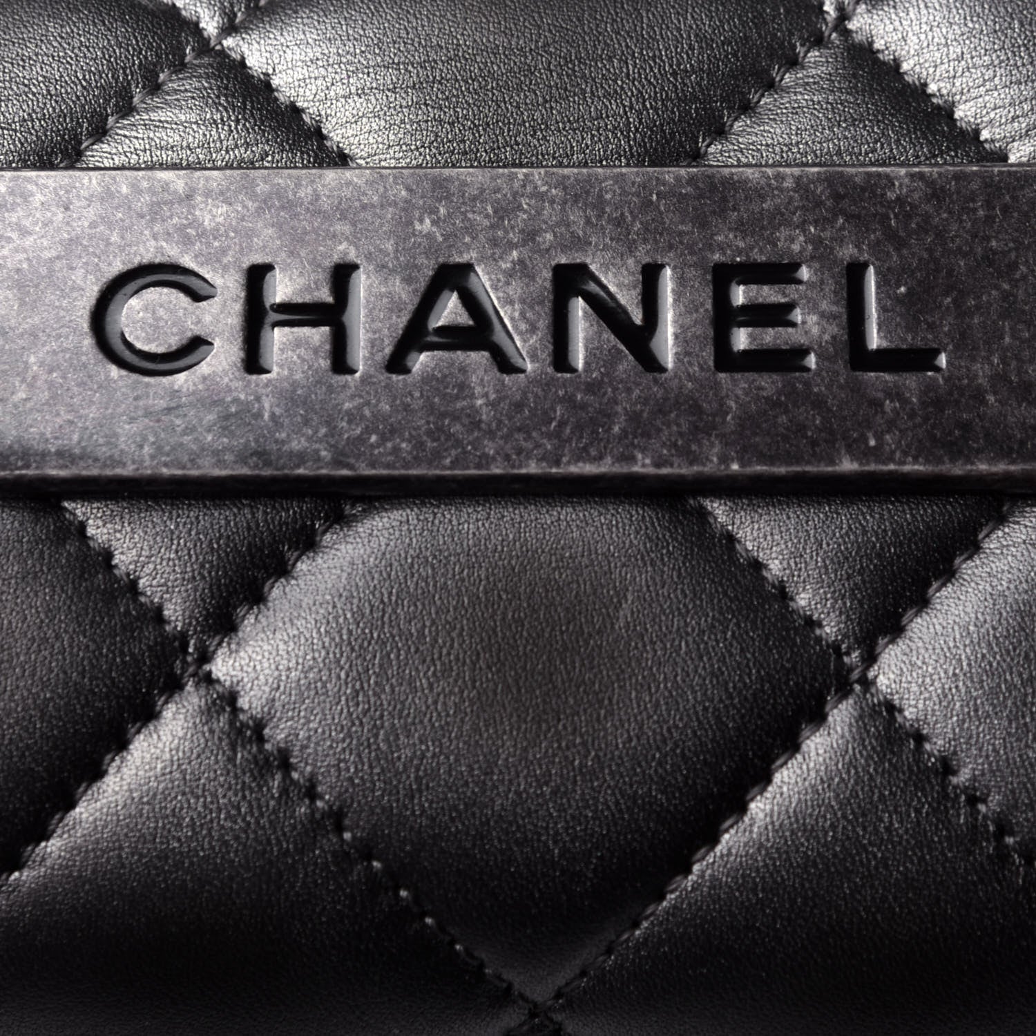 Chanel Metallic Calfskin Quilted Large Trendy CC Flap Dual Handle Bag Dark Silver 10 of 11