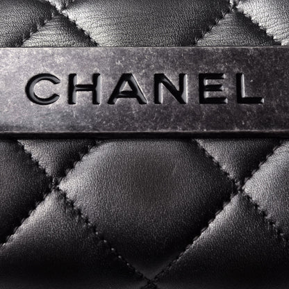 Chanel Metallic Calfskin Quilted Large Trendy CC Flap Dual Handle Bag Dark Silver 10 of 11