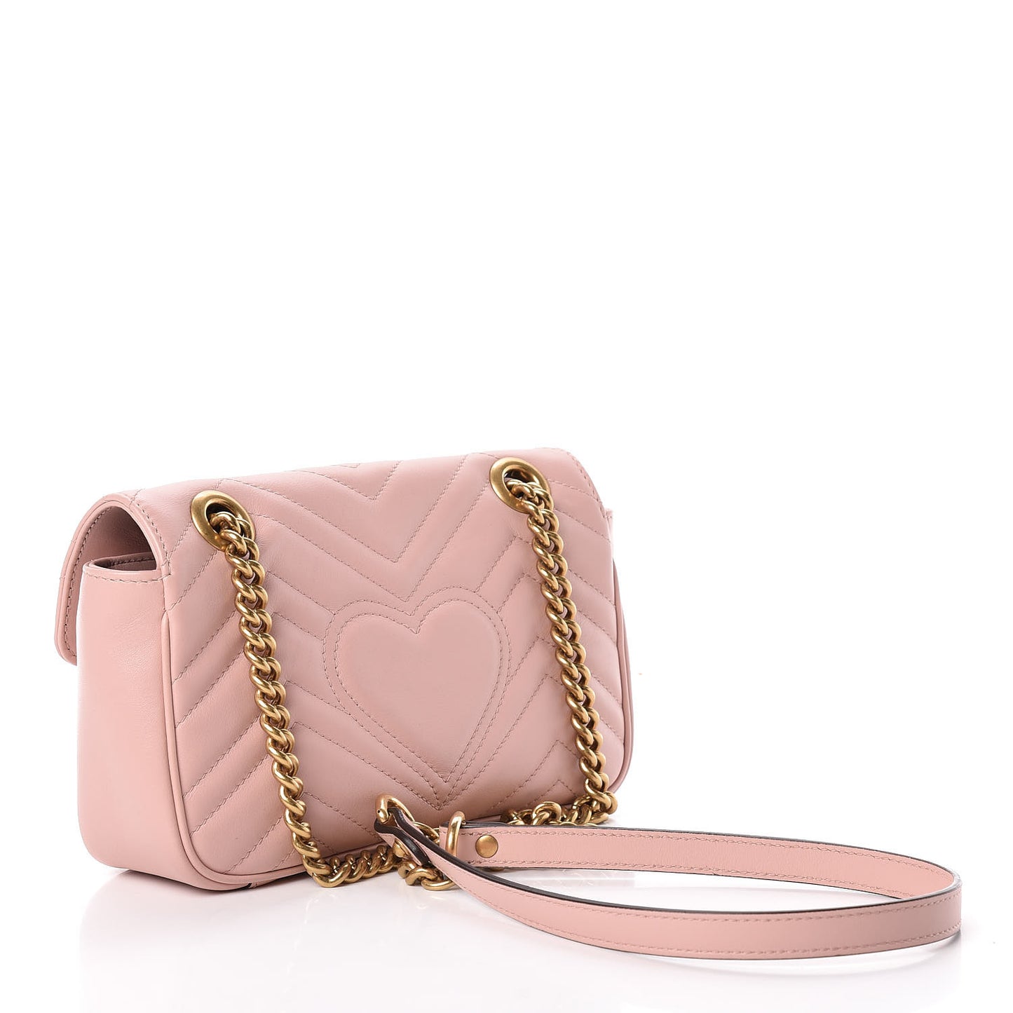 Calfskin Matelasse Mini GG Marmont Shoulder Bag Perfect Pink