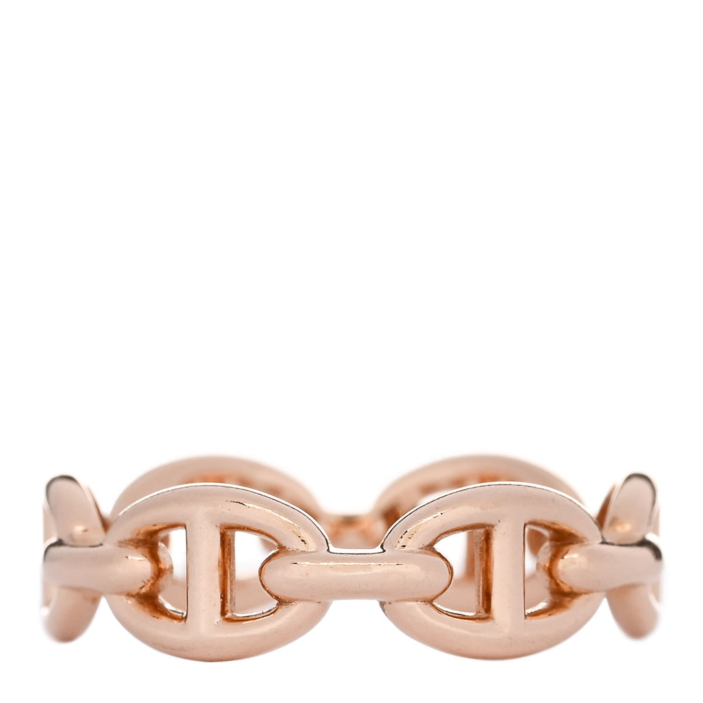 18K Rose Gold PM Chaine d'Ancre Enchainee Ring 55 7.25