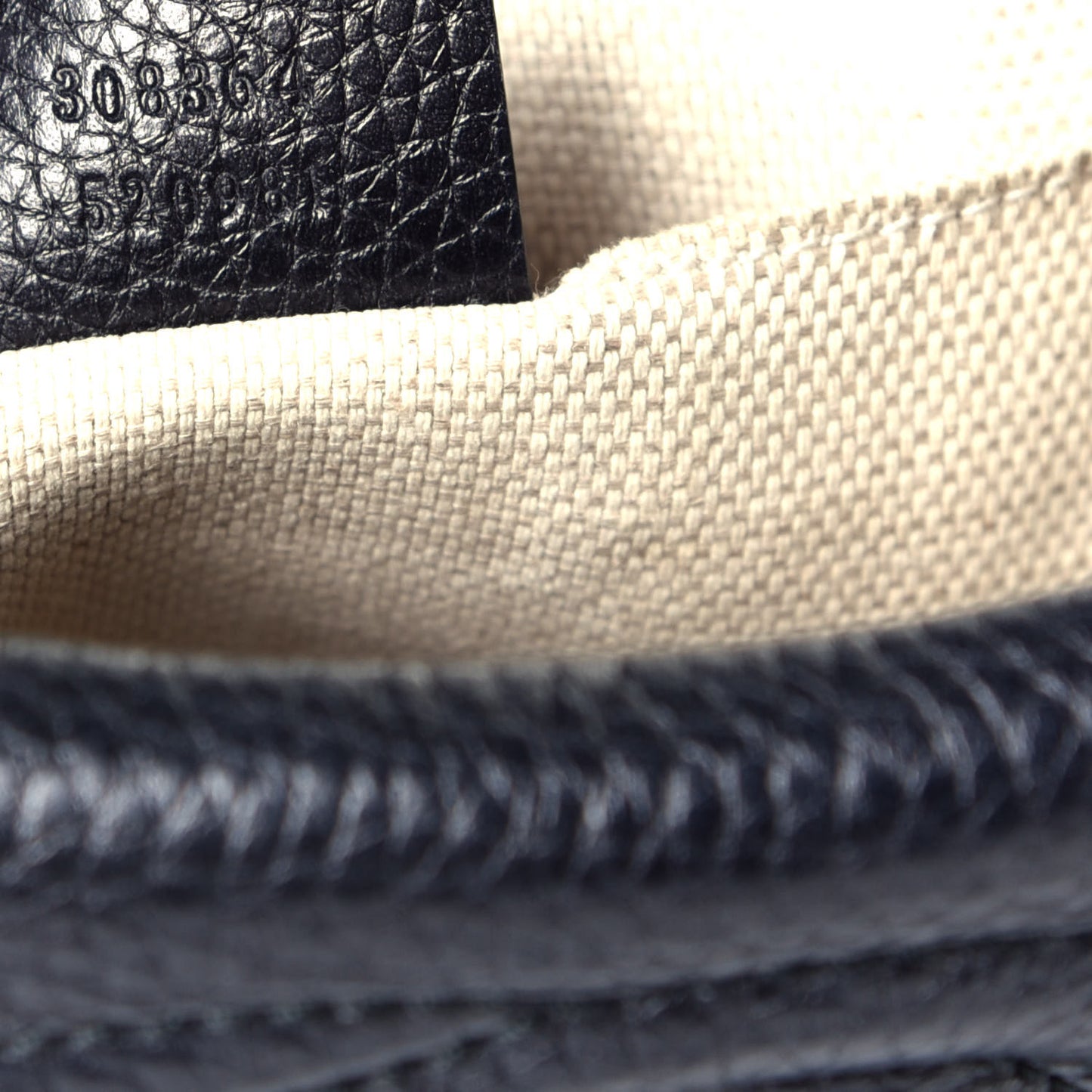 Pebbled Calfskin Small Soho Disco Bag Black
