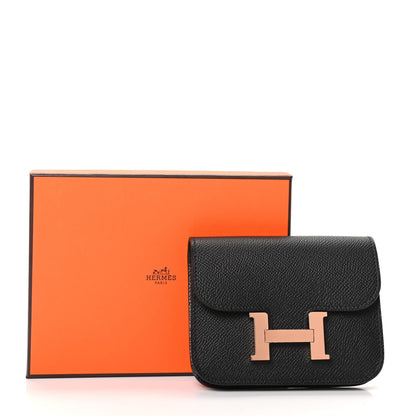 Hermes Epsom Constance Slim Wallet Black 9 of 9