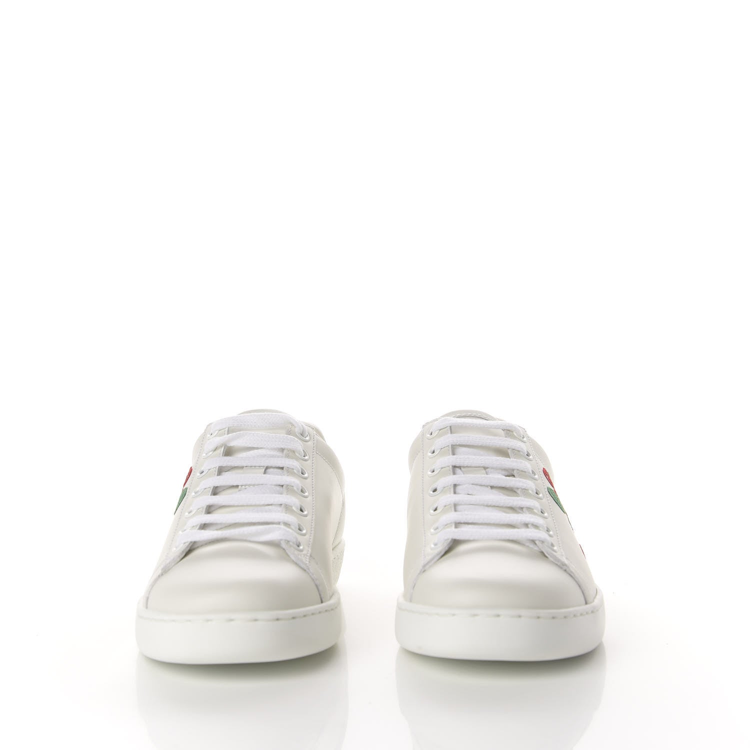 Gucci Calfskin Miro Soft Tennis Embroidered Womens Ace Sneakers 36.5 White Rio Blue 3 of 10