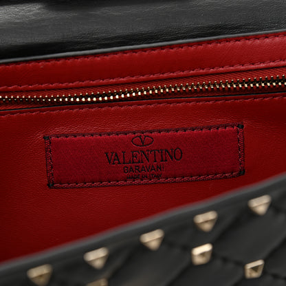 Valentino Garavani Lambskin Rockstud Spike Wallet on Chain Black 6 of 8