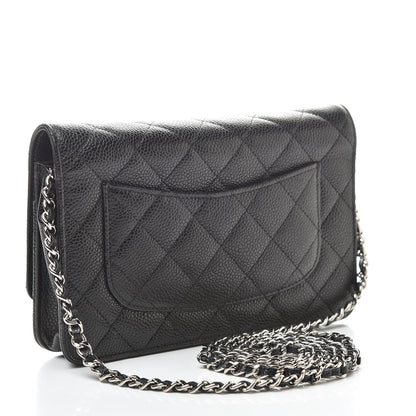 Chanel Caviar Quilted Wallet On Chain WOC Black 3 of 12
