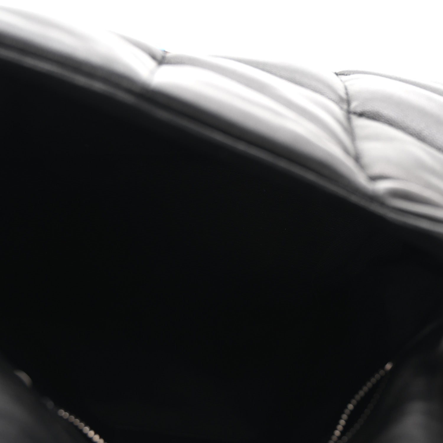 Saint Laurent Lambskin Quilted Small Loulou Puffer Monogram Chain Satchel Black 5 of 9