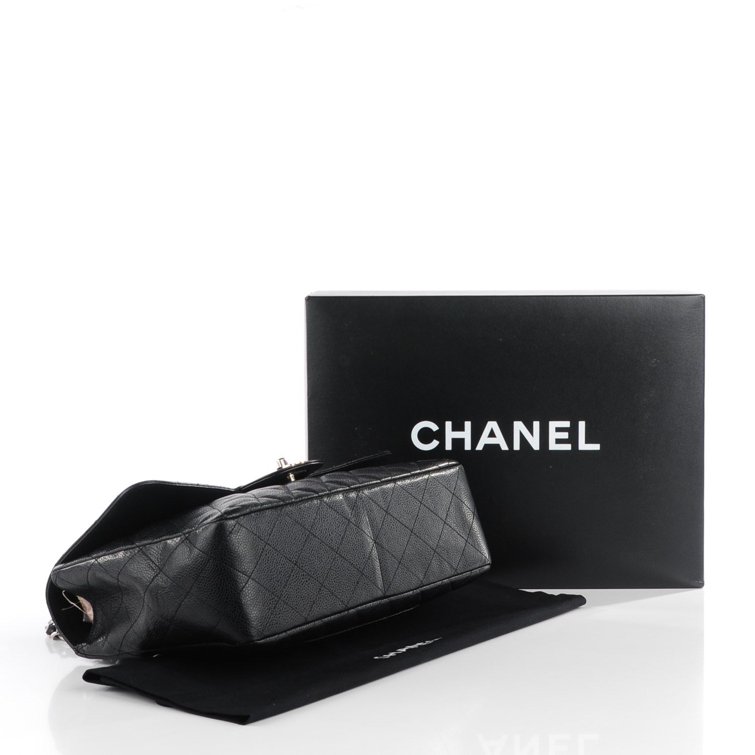 Chanel Caviar Quilted Jumbo Single Flap Black 4 of 8