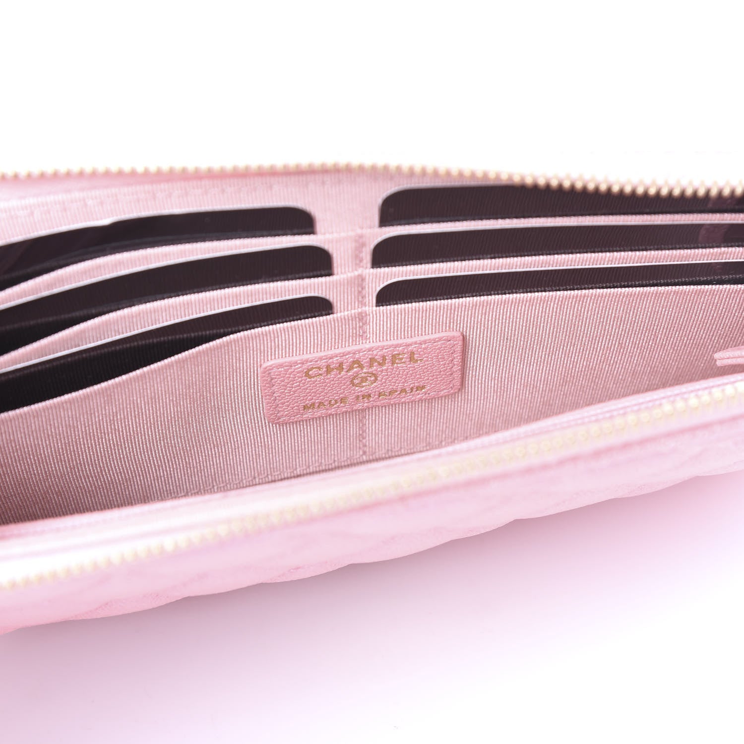 Chanel Iridescent Caviar Quilted Classic Pouch With Handle Rose Pink 5 of 10
