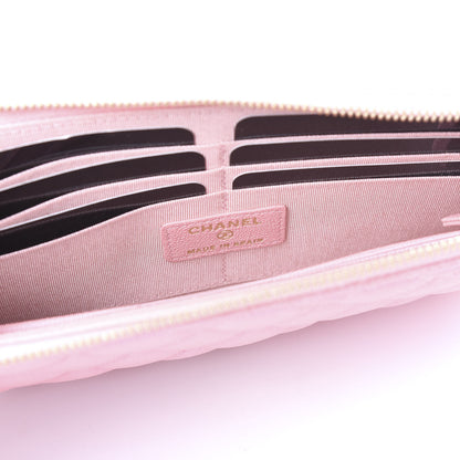 Chanel Iridescent Caviar Quilted Classic Pouch With Handle Rose Pink 5 of 10