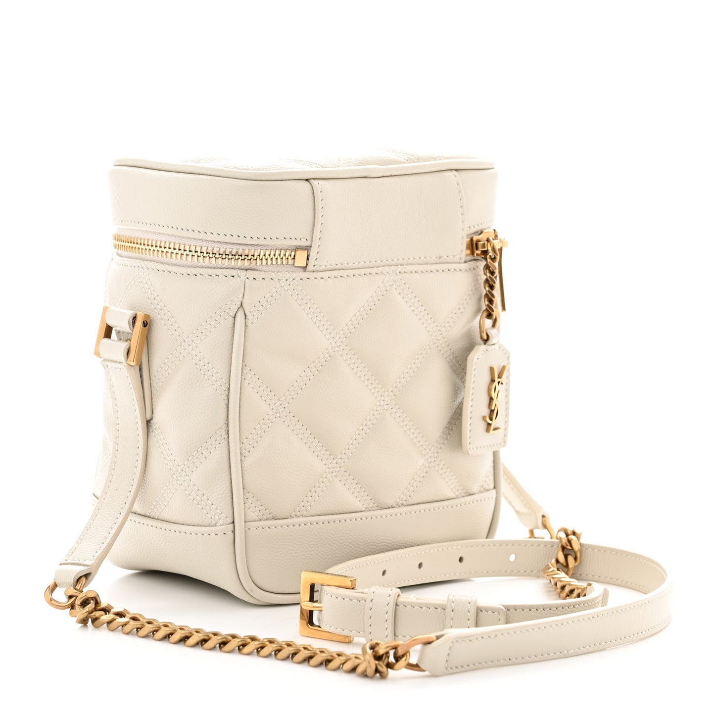 Grain de Poudre Quilted 80's Vanity Bag Crema Soft