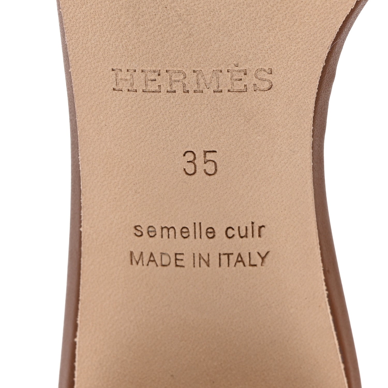 Hermes Calfskin Oasis Sandals 35 Gold 8 of 9