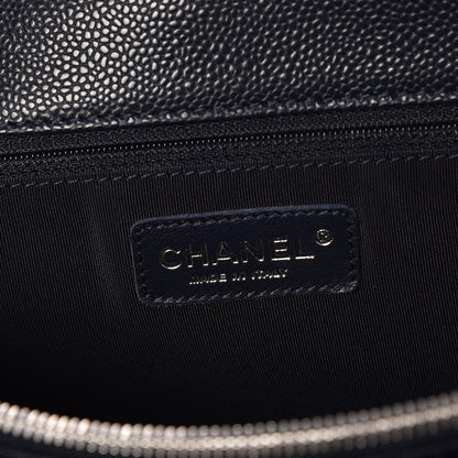 Chanel Caviar Quilted Grand Shopping Tote GST Dark Navy Blue 6 of 9
