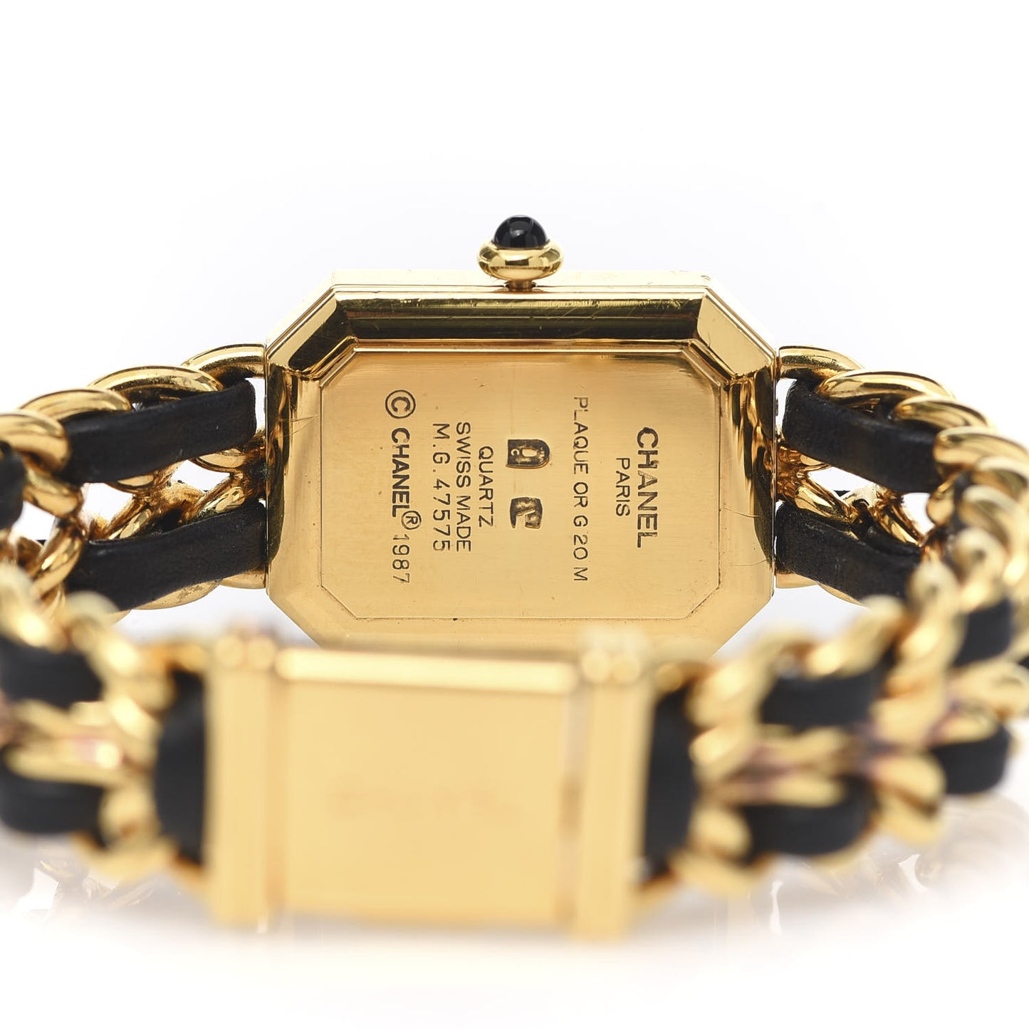 Stainless Steel Lambskin 20mm Chain Premiere Quartz Watch Gold M