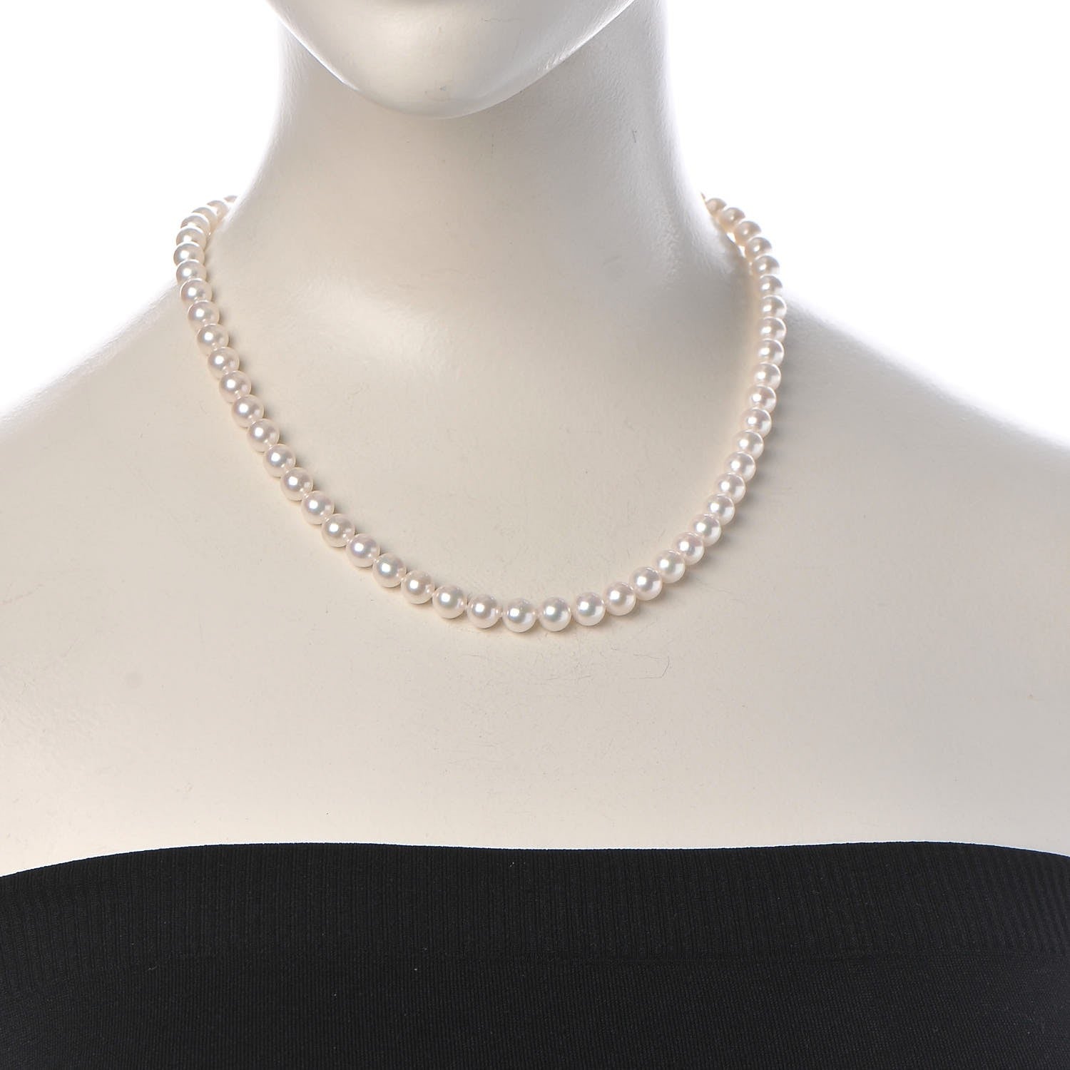 Mikimoto 18K White Gold Akoya Cultured Pearl 6-7mm Strand Necklace 17 2 of 6