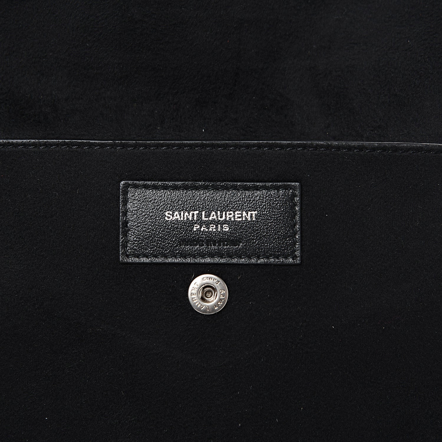 Saint Laurent Lambskin Teddy Bucket Bag Black 5 of 8