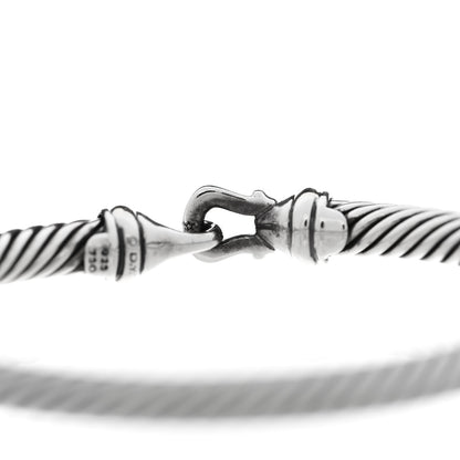 David Yurman Sterling Silver 18K Yellow Gold 5mm Cable Classic Buckle Bracelet 4 of 6