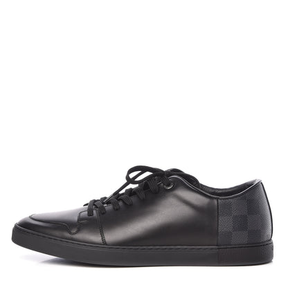 Louis Vuitton Calfskin Damier Graphite Line Up Sneaker 7.5 Black 1 of 10