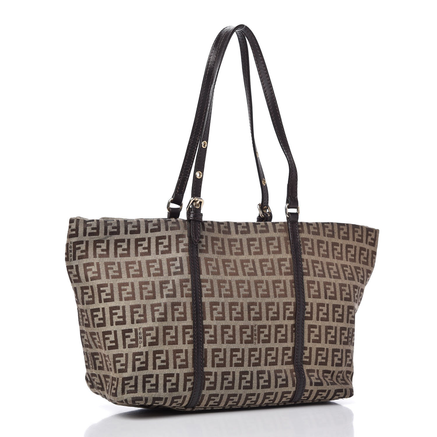 Fendi Zucchino Shopper Tote Brown 3 of 11