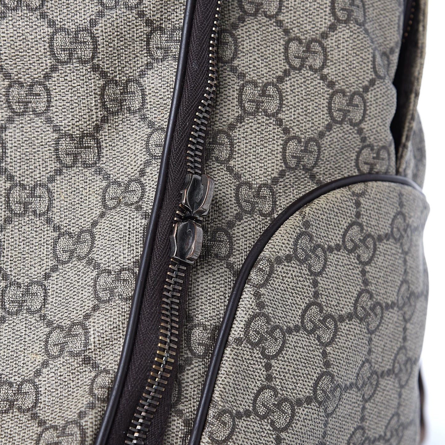 GG Plus Monogram Interlocking G Medium Backpack Dark Brown