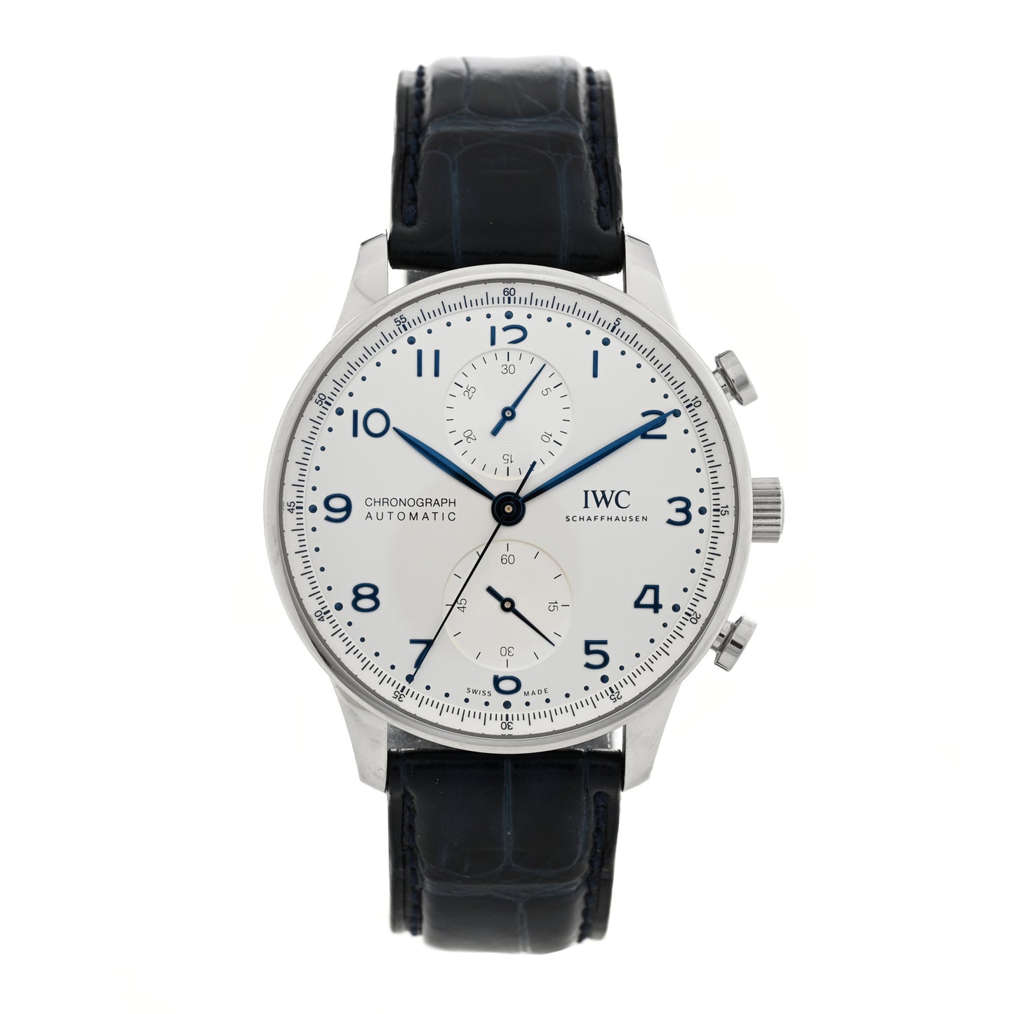 Stainless Steel Alligator 41mm Portuguese Chronograph Automatic Watch IW371605