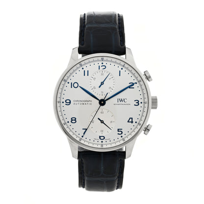 IWC Stainless Steel Alligator 41mm Portuguese Chronograph Automatic Watch IW371605 1 of 4