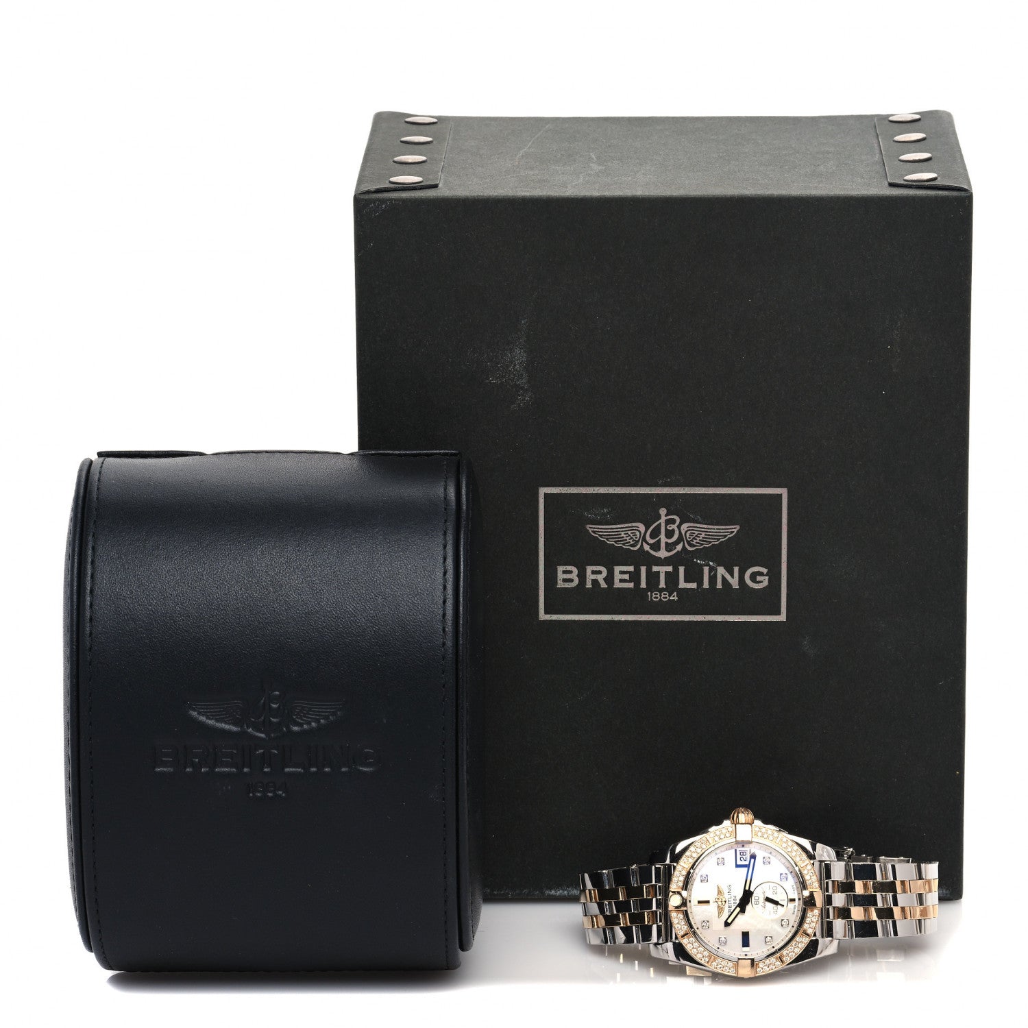Breitling Stainless Steel 18K Rose Gold Diamond Mother of Pearl 36mm Galactic Automatic Watch C37330 5 of 5