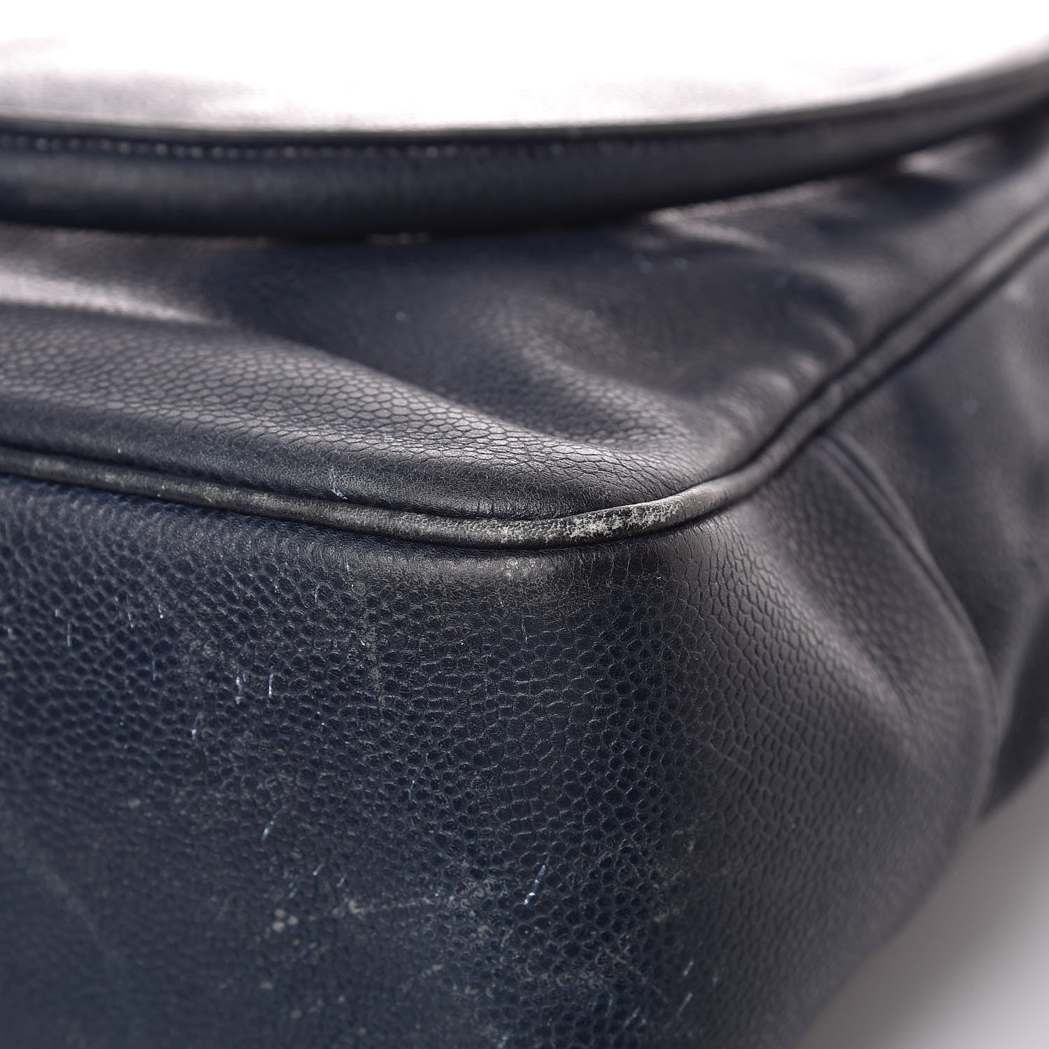 Chanel Caviar Timeless CC Shoulder Bag Navy Blue 17 of 19