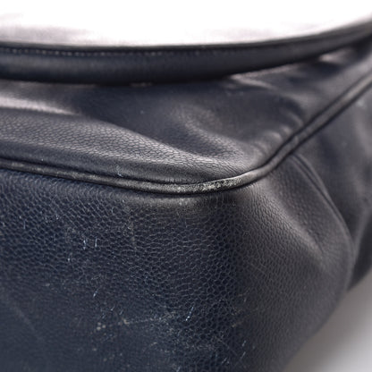 Chanel Caviar Timeless CC Shoulder Bag Navy Blue 17 of 19