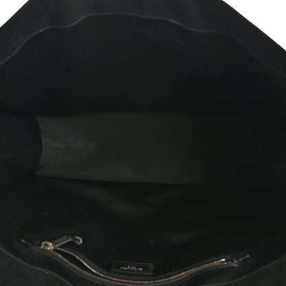 Saint Laurent Raffia Linen Calfskin Rive Gauche Tote Naturale Black 5 of 12